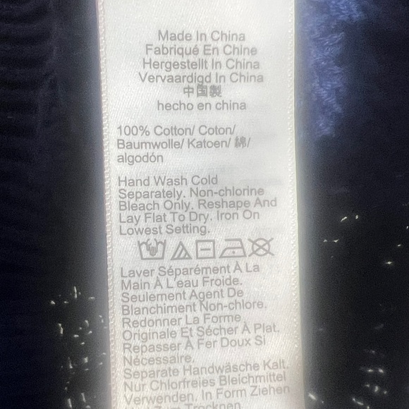 J. Crew Sweater-tank Sz L hand-embellished mirrors Navy Blue Crochet Floral Top - Picture 6 of 7